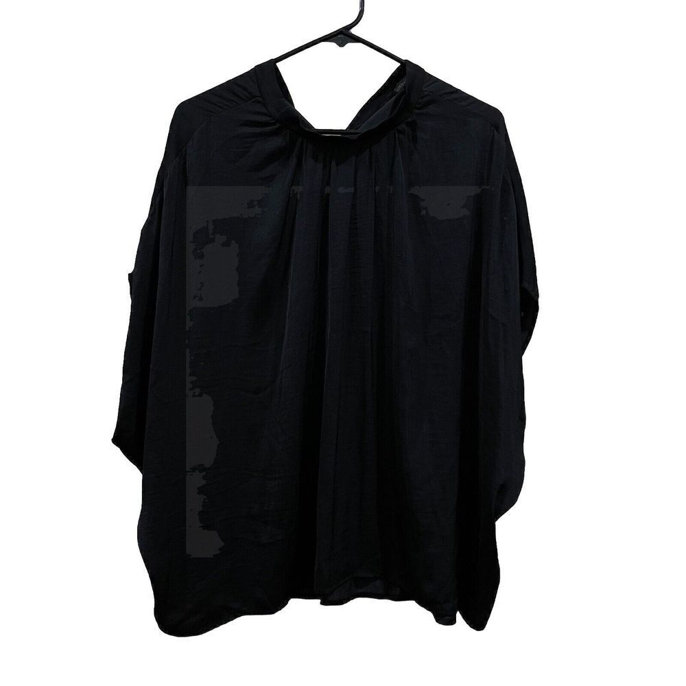 coco‎ and carmen Mock Neck Batwing Sleeve Ruched Blouse Size L/XL